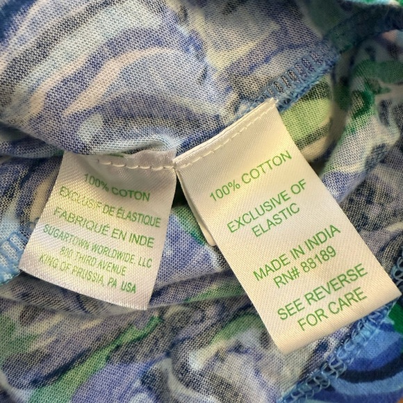 Lilly Pulitzer Mini Beyonca BabyDoll Dress Abaco Blue in Turtle Awe Size S Girl - Picture 6 of 11